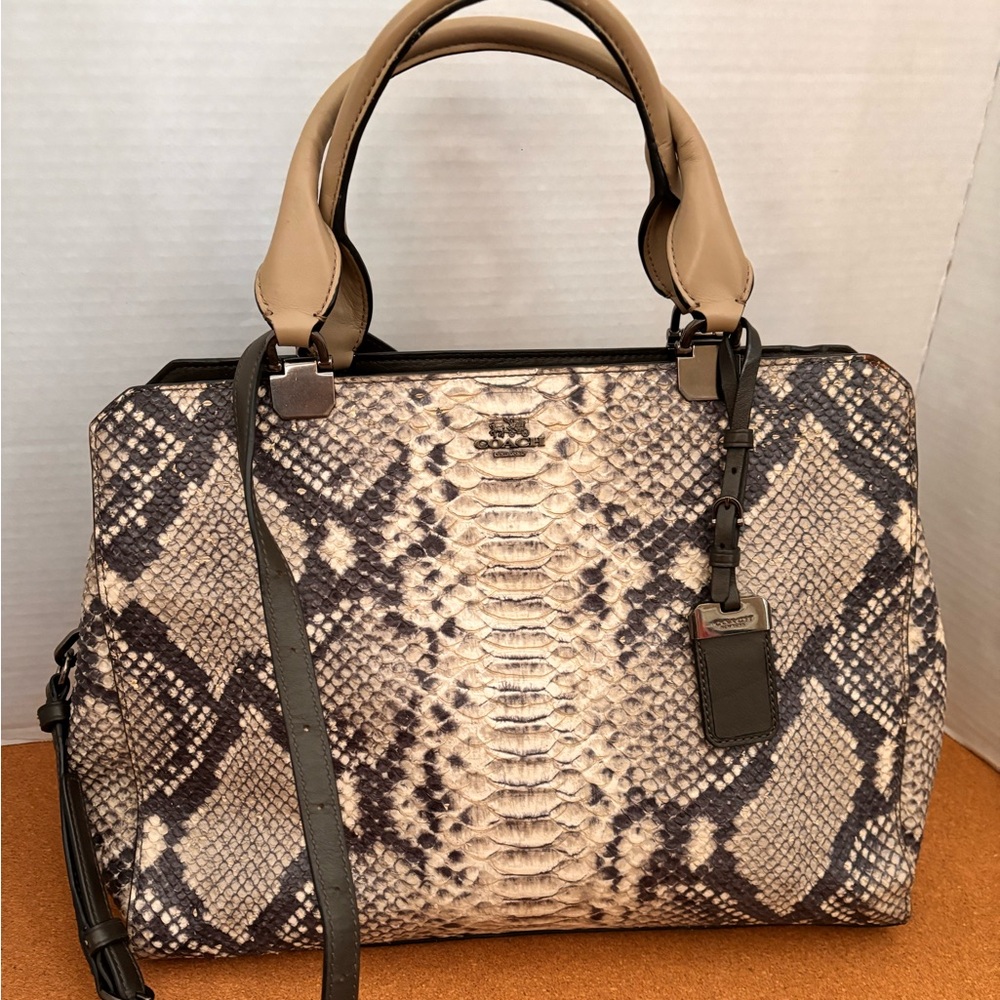 STUNNING!!COACH Python print*rare* Madison bag. UEC,Hand/shoulder strap